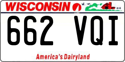 WI license plate 662VQI