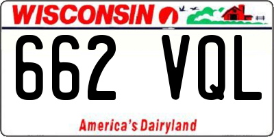 WI license plate 662VQL