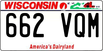 WI license plate 662VQM