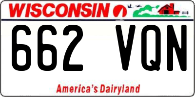 WI license plate 662VQN