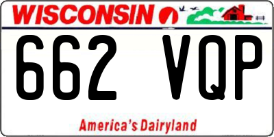 WI license plate 662VQP