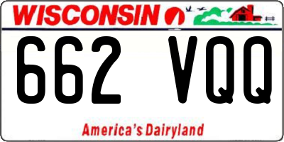 WI license plate 662VQQ