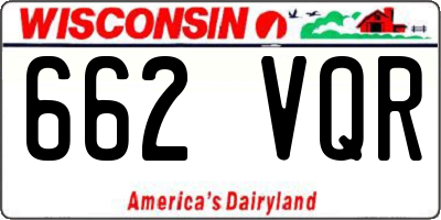 WI license plate 662VQR
