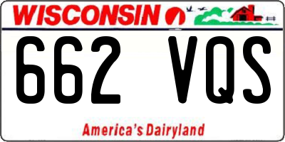 WI license plate 662VQS