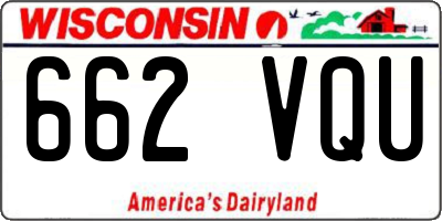 WI license plate 662VQU