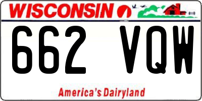 WI license plate 662VQW