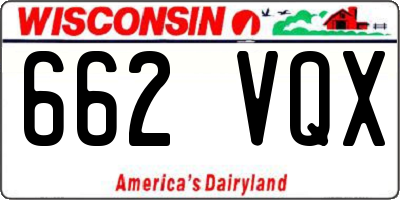 WI license plate 662VQX