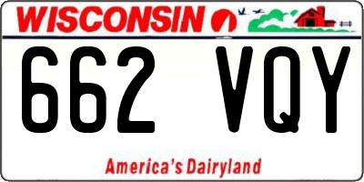 WI license plate 662VQY