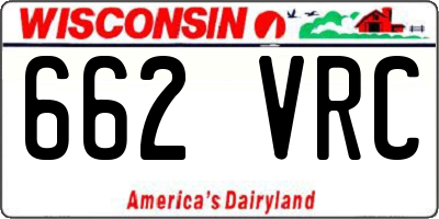 WI license plate 662VRC