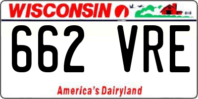 WI license plate 662VRE