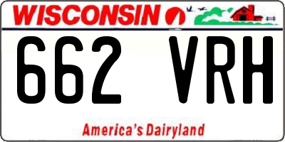 WI license plate 662VRH
