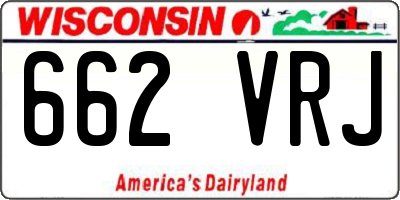 WI license plate 662VRJ
