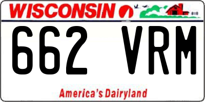 WI license plate 662VRM