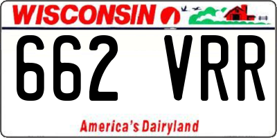 WI license plate 662VRR
