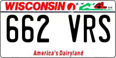 WI license plate 662VRS