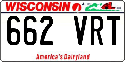 WI license plate 662VRT