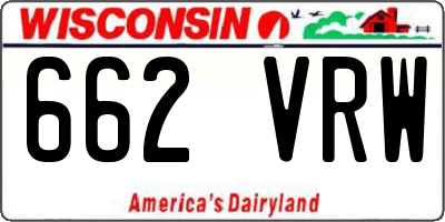 WI license plate 662VRW