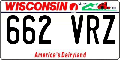 WI license plate 662VRZ