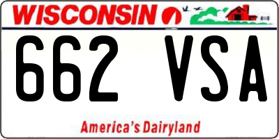 WI license plate 662VSA