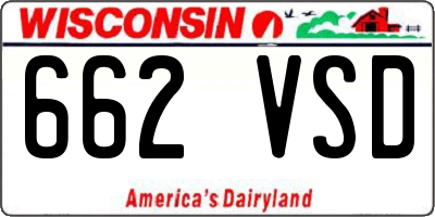 WI license plate 662VSD