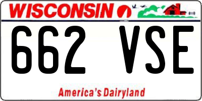 WI license plate 662VSE