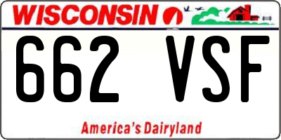 WI license plate 662VSF
