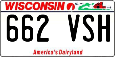 WI license plate 662VSH