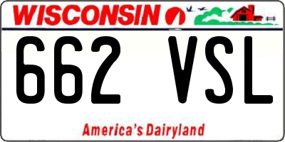 WI license plate 662VSL