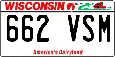 WI license plate 662VSM