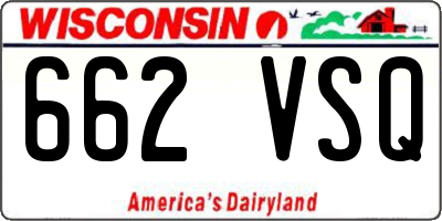 WI license plate 662VSQ