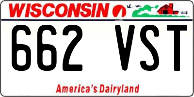 WI license plate 662VST