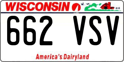 WI license plate 662VSV