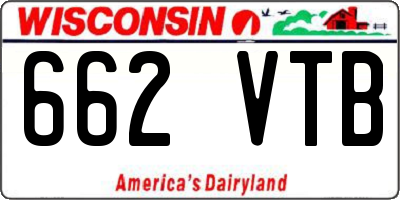 WI license plate 662VTB