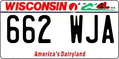 WI license plate 662WJA