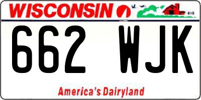 WI license plate 662WJK