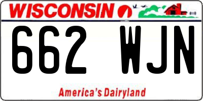 WI license plate 662WJN