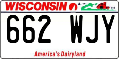 WI license plate 662WJY