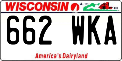 WI license plate 662WKA