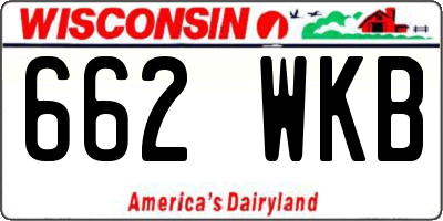 WI license plate 662WKB