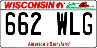 WI license plate 662WLG