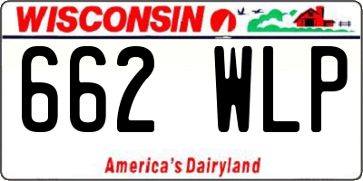 WI license plate 662WLP