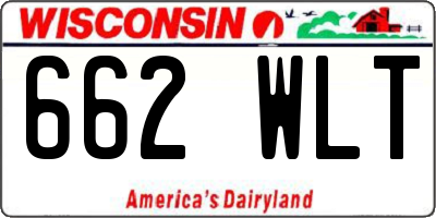 WI license plate 662WLT