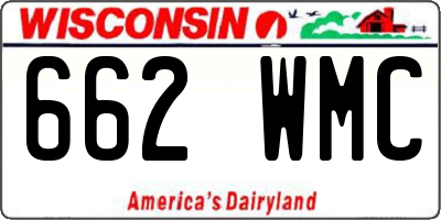 WI license plate 662WMC