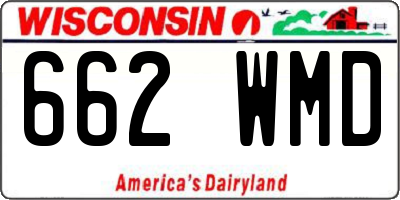 WI license plate 662WMD