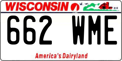 WI license plate 662WME