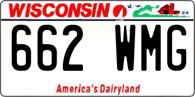 WI license plate 662WMG
