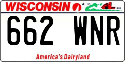 WI license plate 662WNR