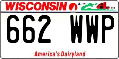 WI license plate 662WWP