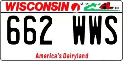 WI license plate 662WWS
