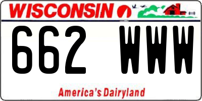WI license plate 662WWW